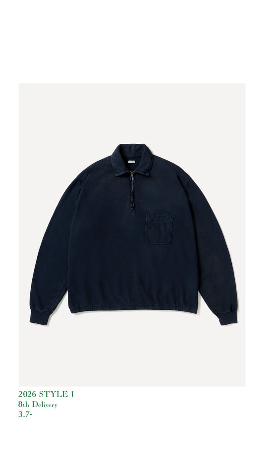 A.PRESSE 26SS Vintage Light Weight Half Zip Sweatshirt