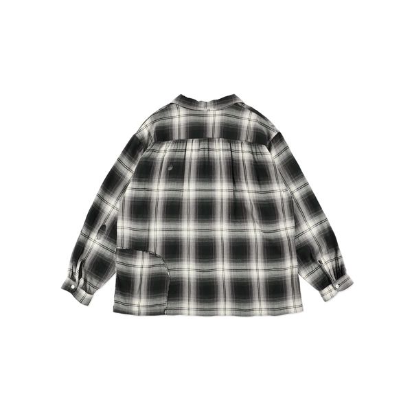 REMADE RAYON PLAID SHIRT AGED